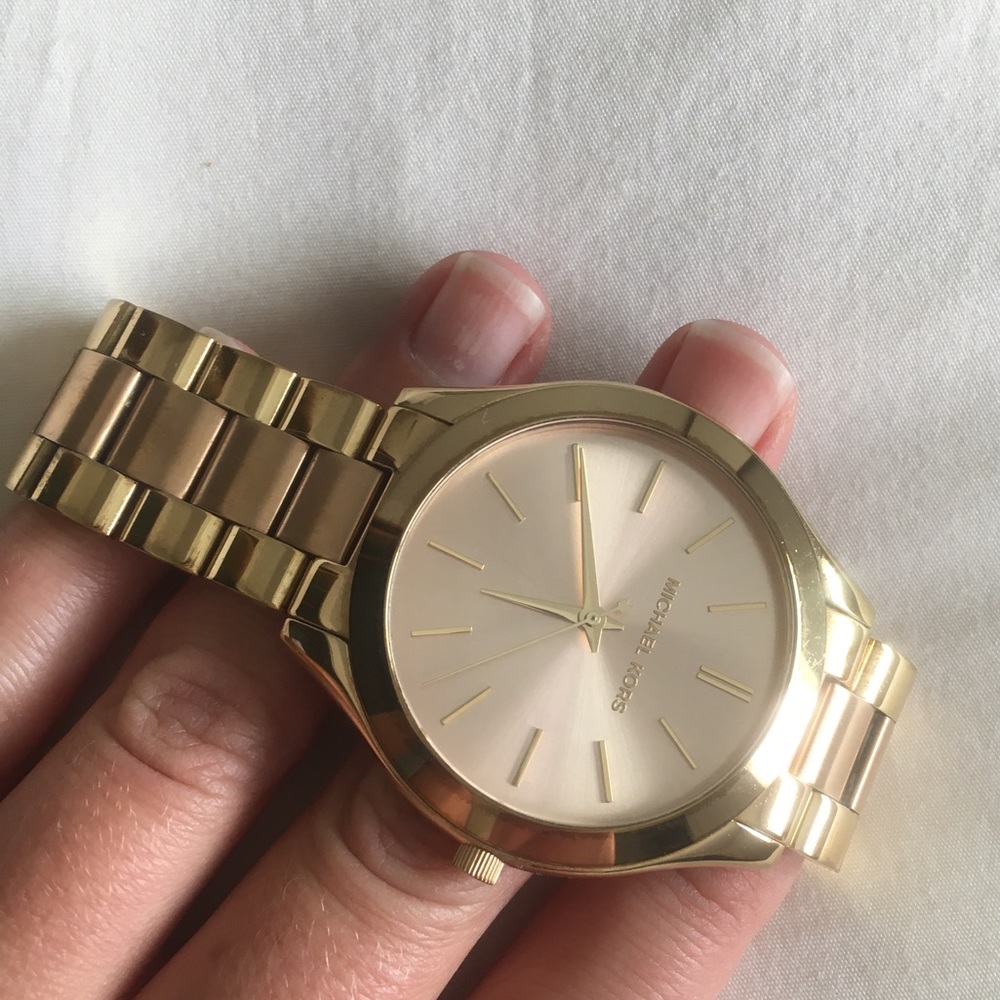 Michael Kors - gold& rose gold runway watch